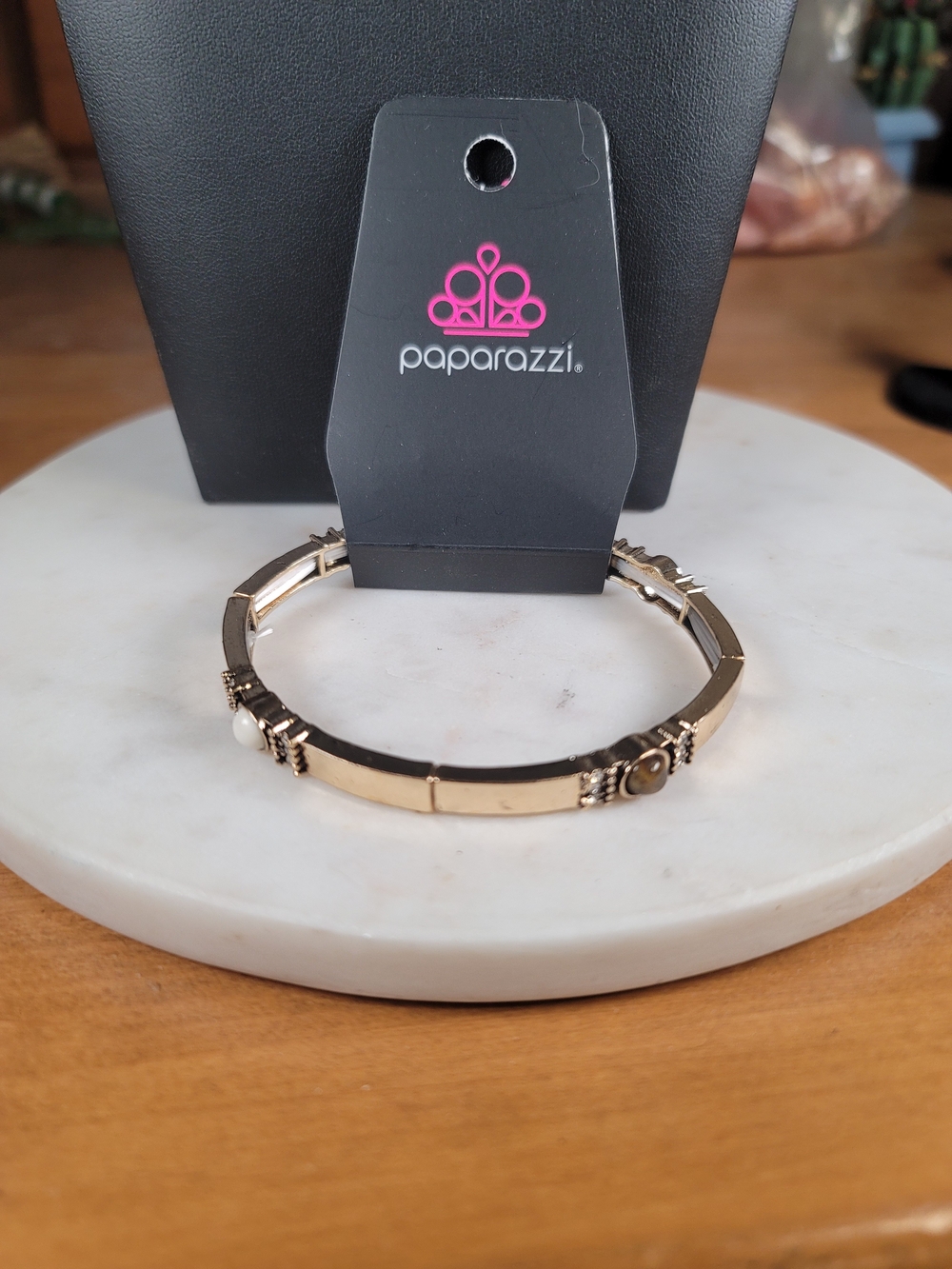 Paparazzi Gold-Tone Bracelet With Colorful Stone Accents